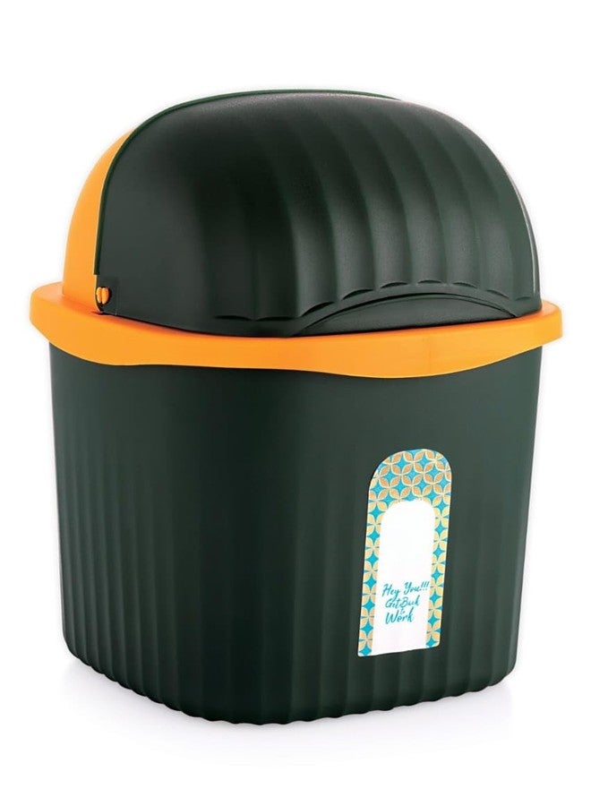 SBA PRIME Plastic Swing Lid Dustbin for Home Office Kitchen Bathroom Table Desk Garbage Waste Bin Small Size (Multicolor) - Image 4